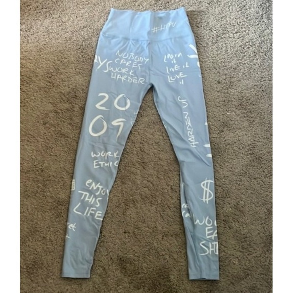 HTFU High Waist‎ Leggings Graffiti  Athleisure Activewear Workout Pants Small